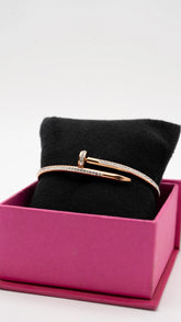 Dazzle Rose Gold Nail Cuff Bangle